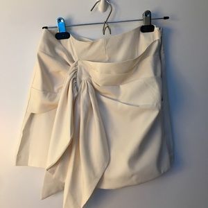 Cream Forever 21 Skort with tie detail - M